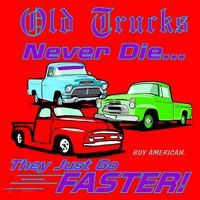 Old Trucks Never Die They Just Go Faster Santa Hat thumb 1