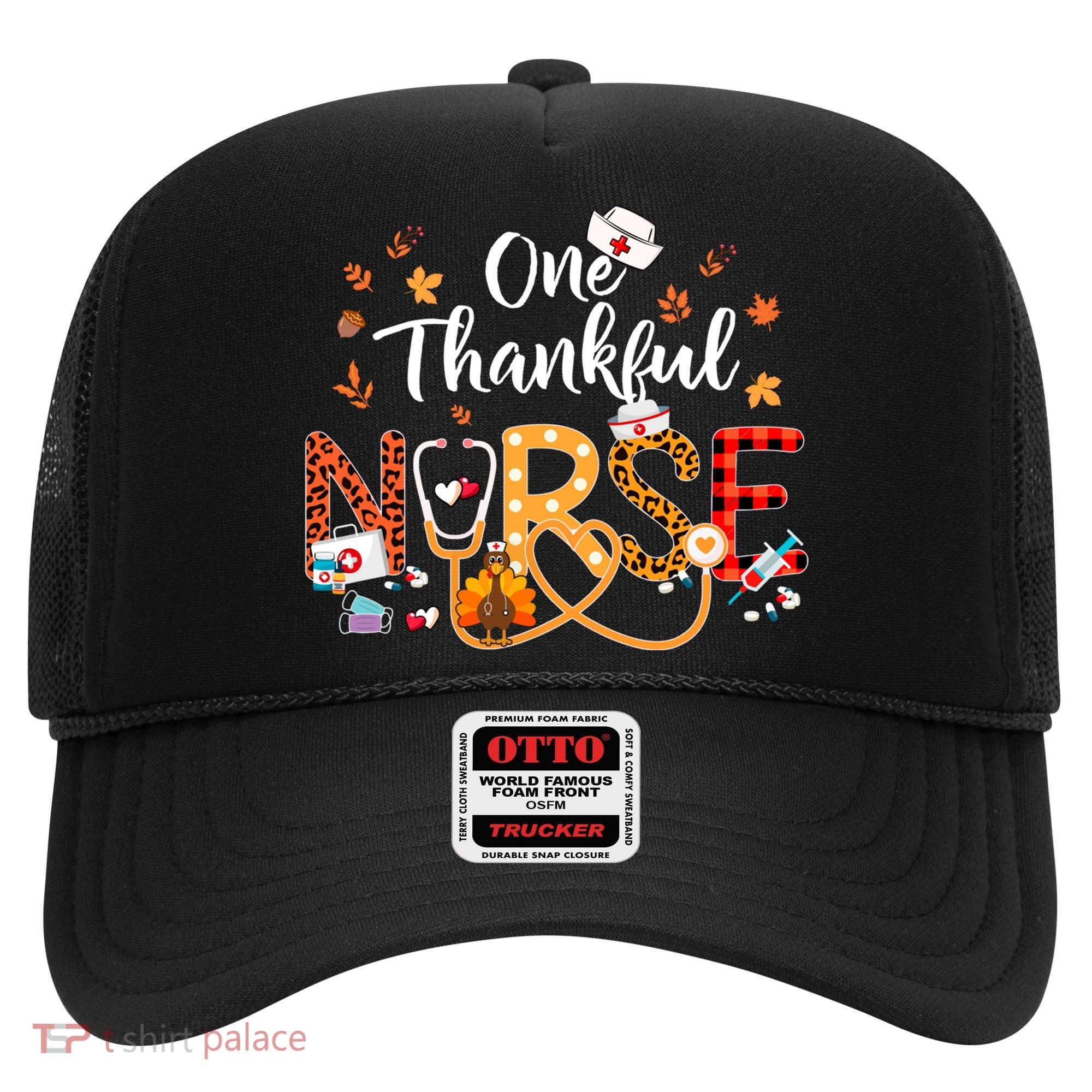 One Thankful Nurse Turkey Stethoscope Thanksgiving Great Gift Hat