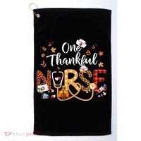 One Thankful Nurse Turkey Stethoscope Thanksgiving Great Gift Golf Towel thumb 0