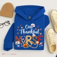 One Thankful Nurse Turkey Stethoscope Thanksgiving Great Gift Hoodie thumb 4