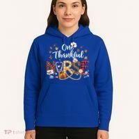 One Thankful Nurse Turkey Stethoscope Thanksgiving Great Gift Hoodie thumb 5