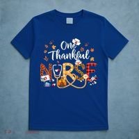 One Thankful Nurse Turkey Stethoscope Thanksgiving Great Gift T-Shirt thumb 5