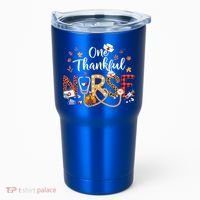 One Thankful Nurse Turkey Stethoscope Thanksgiving Great Gift Tumbler thumb 0