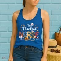 One Thankful Nurse Turkey Stethoscope Thanksgiving Great Gift Women's Tank Top thumb 2
