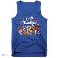 One Thankful Nurse Turkey Stethoscope Thanksgiving Great Gift Tank Top thumb 0