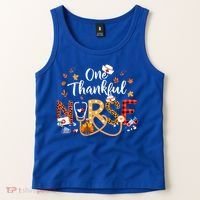 One Thankful Nurse Turkey Stethoscope Thanksgiving Great Gift Tank Top thumb 2