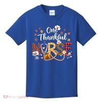 One Thankful Nurse Turkey Stethoscope Thanksgiving Great Gift Kids T-Shirt thumb 0