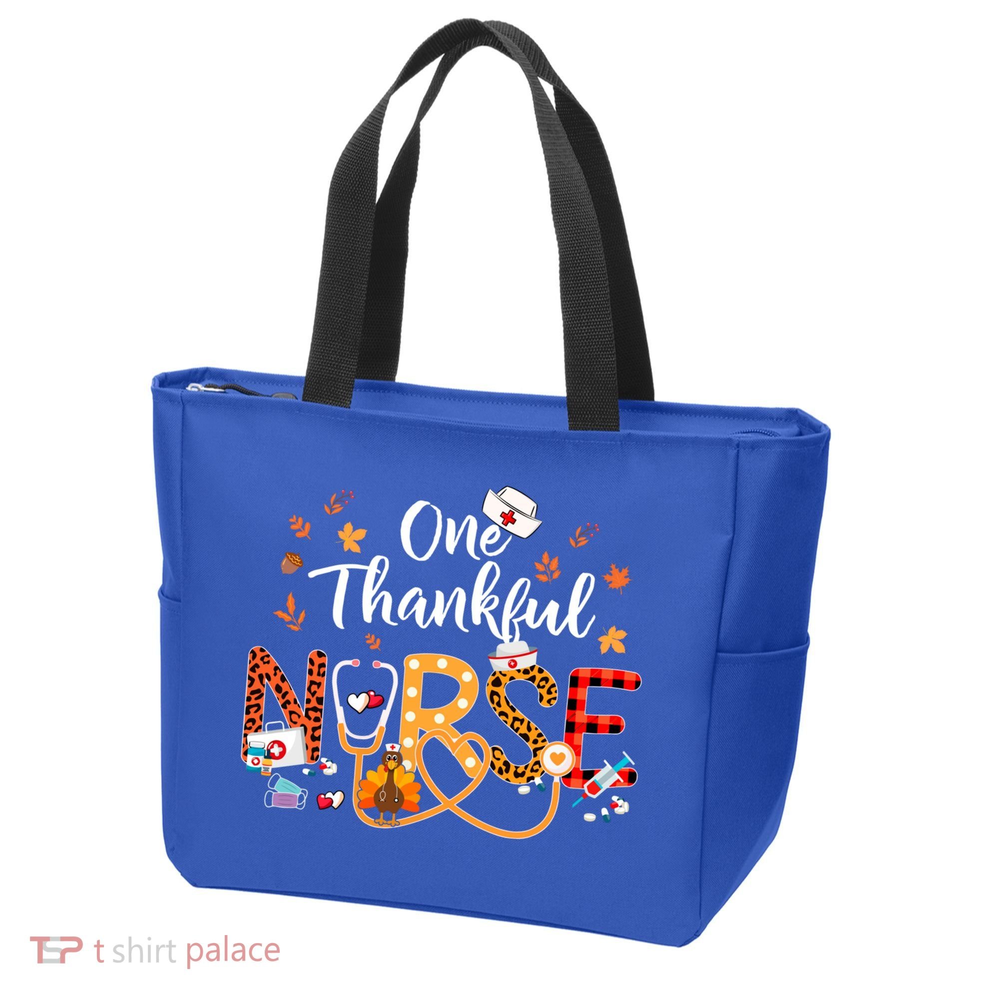 One Thankful Nurse Turkey Stethoscope Thanksgiving Great Gift Tote Bag