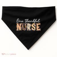 One Thankful Nurse Thanksgiving USA-Made Doggie Bandana thumb 0