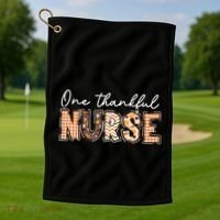 One Thankful Nurse Thanksgiving Golf Towel thumb 1