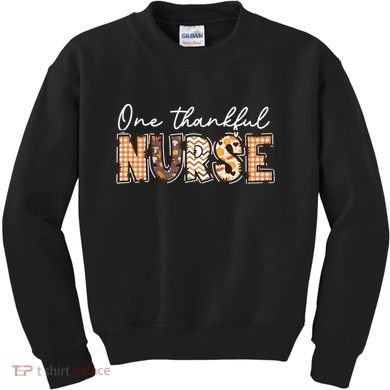 One Thankful Nurse Thanksgiving Kids Sweatshirt