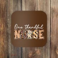 One Thankful Nurse Thanksgiving Coaster thumb 0