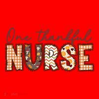 One Thankful Nurse Thanksgiving Santa Hat thumb 1