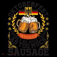 Oktoberfest There's No Such Thing As Too Much Sausage Coffee Mug thumb 5