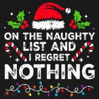 On The Naughty List And I Regret Nothing Funny Xmas  Women's Hoodie thumb 2