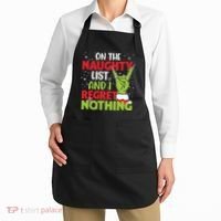 On The Naughty List And I Regret Nothing Funny Christmas Apron thumb 2