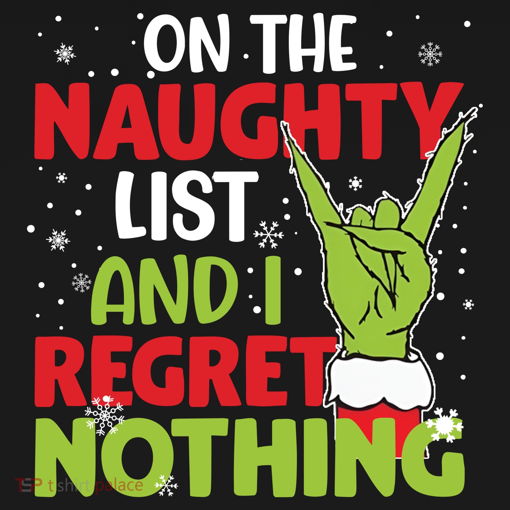 On The Naughty List And I Regret Nothing Funny Christmas Women's Tank Top