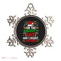 On The Naughty List And I Regret Nothing Christmas Santa Hat Gift Ornament thumb 0