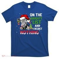 On The Naughty List And I Regret Nothing Cow Lover Christmas Great Gift T-Shirt thumb 0