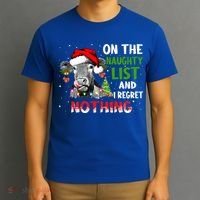 On The Naughty List And I Regret Nothing Cow Lover Christmas Great Gift T-Shirt thumb 3