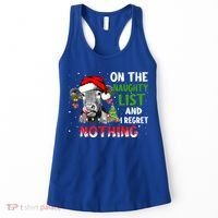 On The Naughty List And I Regret Nothing Cow Lover Christmas Great Gift Women's Tank Top thumb 0