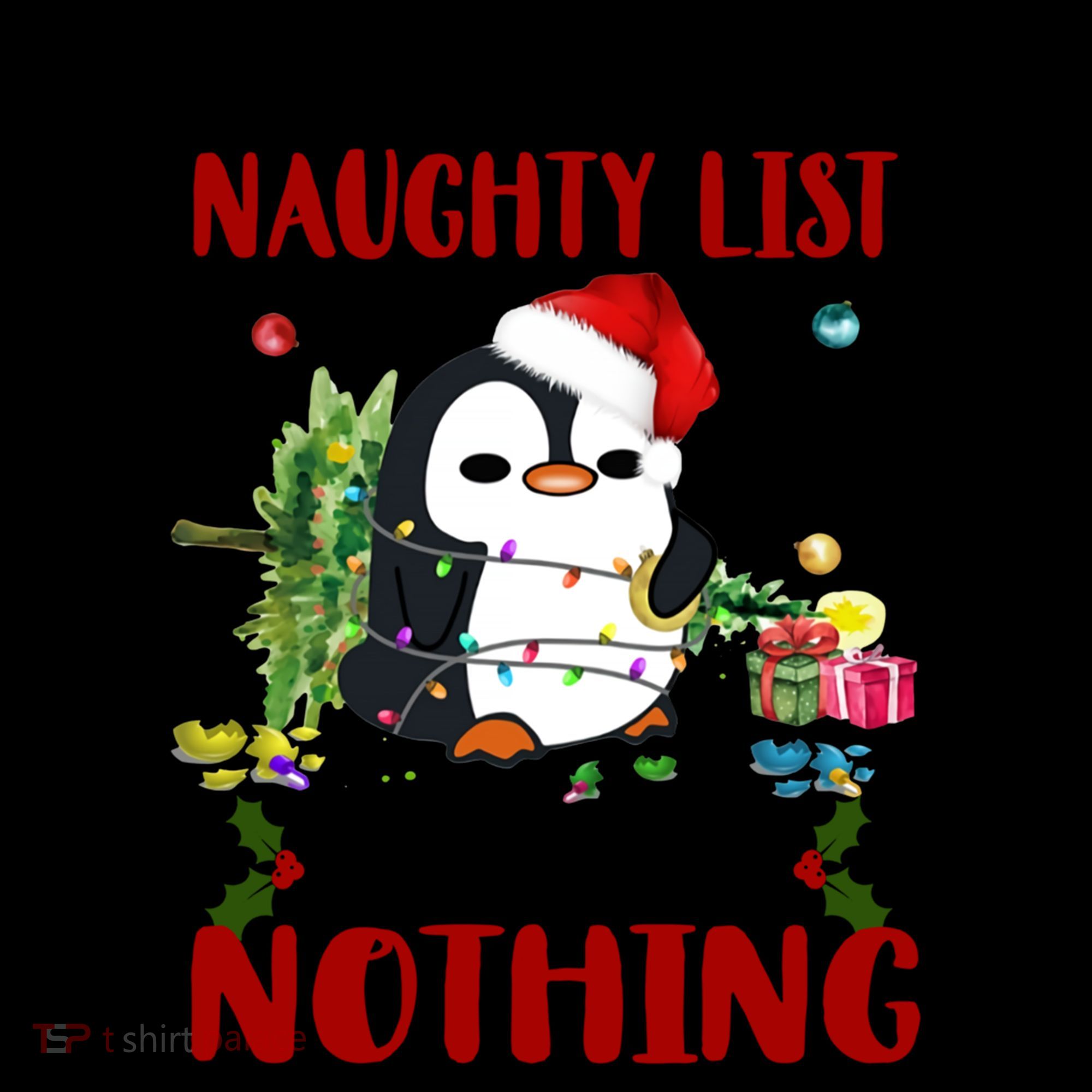 On The Naughty List And I Regret Nothing Penguin Funny Gift Coffee Mug