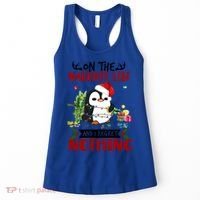 On The Naughty List And I Regret Nothing Penguin Funny Gift Women's Tank Top thumb 0