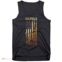 Oilfield Trash Not For The Weak For Oil Rig And Gas Workers Tank Top thumb 0