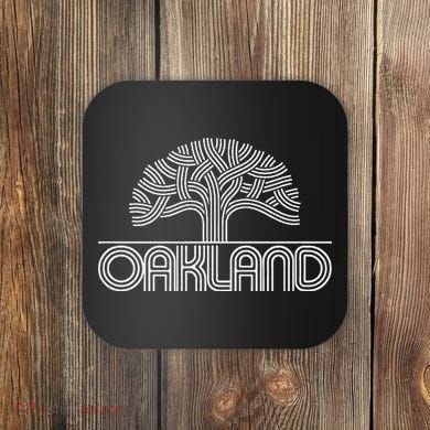 Oakland T Oak Tree Design Coaster