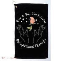 Occupational Therapy Ot Month Therapist Floral Ot 'S Great Gift Golf Towel thumb 0