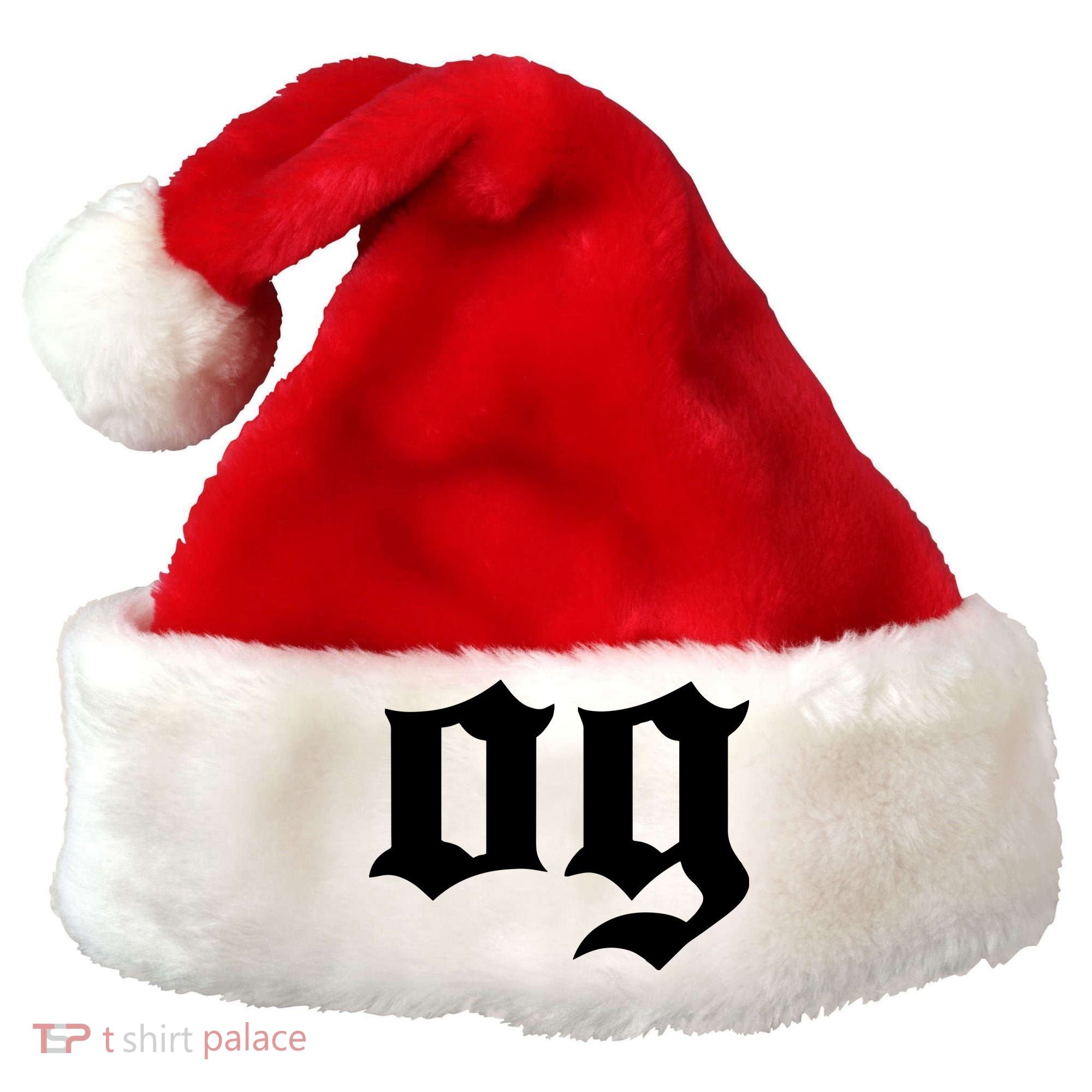 OG The Original Gangster Cool Old School Hip Hop Badass Santa Hat