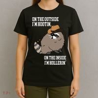 ON THE OUTSIDE IM HOOTIN ON THE INSIDE IM HOLLERIN T-Shirt thumb 4