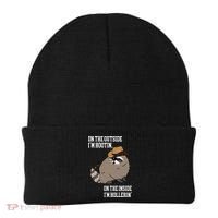 ON THE OUTSIDE IM HOOTIN ON THE INSIDE IM HOLLERIN Beanie thumb 0