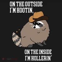 ON THE OUTSIDE IM HOOTIN ON THE INSIDE IM HOLLERIN Women's Tank Top thumb 5