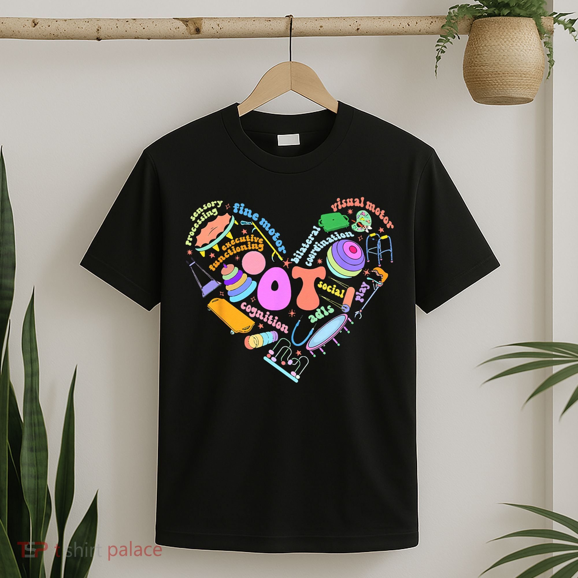 Occupational Therapy OT Therapist Heart Inspire OT Month T-Shirt