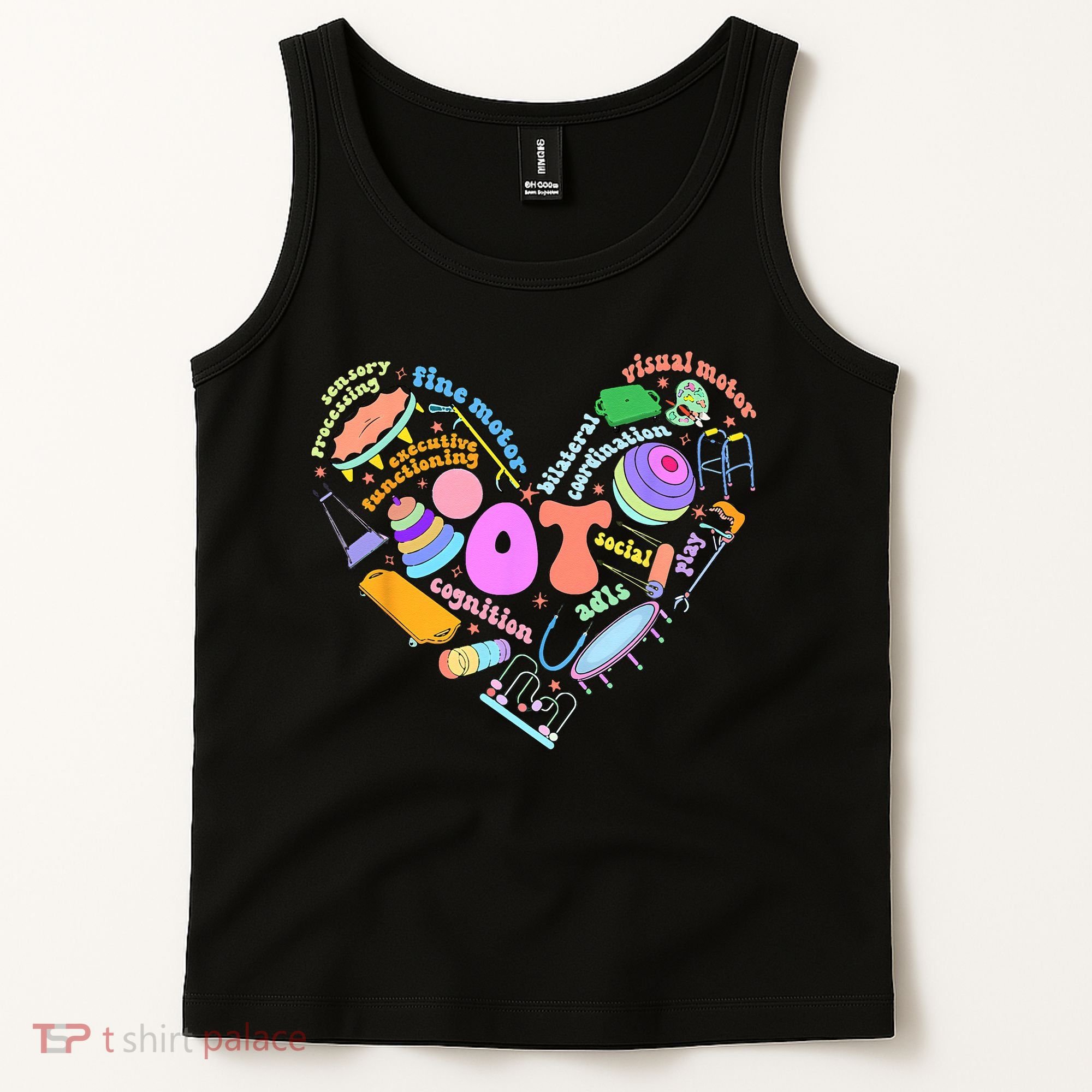 Occupational Therapy OT Therapist Heart Inspire OT Month Tank Top