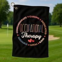 Occupational Therapy OT Therapist OT Month Groovy Golf Towel thumb 1