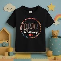 Occupational Therapy OT Therapist OT Month Groovy Toddler T-Shirt thumb 3