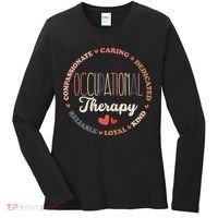 Occupational Therapy OT Therapist OT Month Groovy Women's Long Sleeve Shirt thumb 0