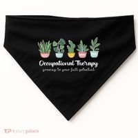 Occupational Therapy Pediatric Therapist Ot Month Cute Plant Great Gift USA-Made Doggie Bandana thumb 0