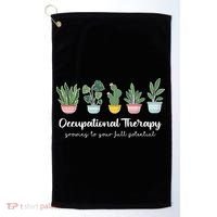 Occupational Therapy Pediatric Therapist Ot Month Cute Plant Great Gift Golf Towel thumb 0