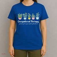 Occupational Therapy Pediatric Therapist Ot Month Cute Plant Great Gift T-Shirt thumb 4
