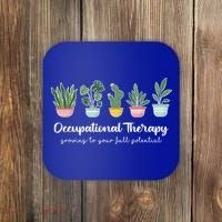 Occupational Therapy Pediatric Therapist Ot Month Cute Plant Great Gift Coaster thumb 0