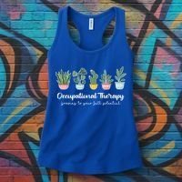 Occupational Therapy Pediatric Therapist Ot Month Cute Plant Great Gift Women's Tank Top thumb 3