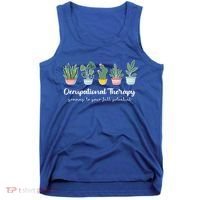 Occupational Therapy Pediatric Therapist Ot Month Cute Plant Great Gift Tank Top thumb 0