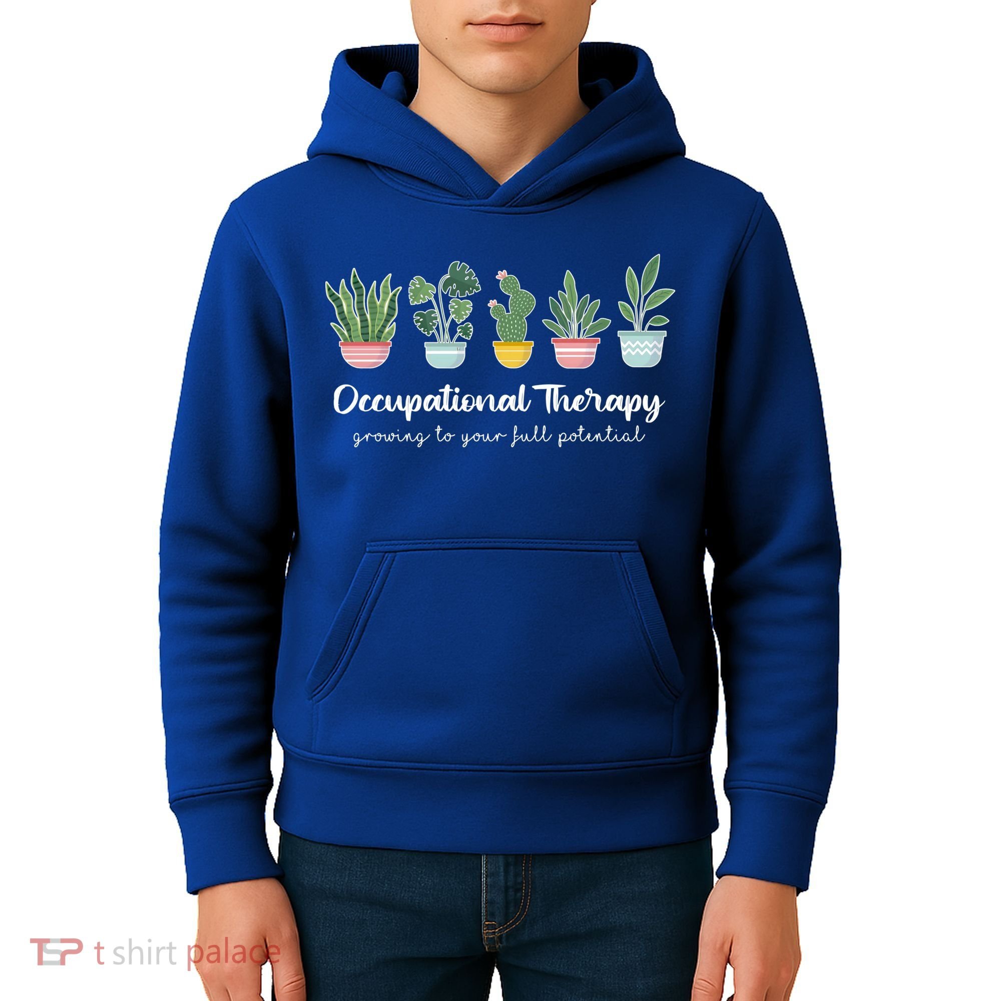 Occupational Therapy Pediatric Therapist Ot Month Cute Plant Great Gift Kids Hoodie