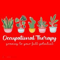 Occupational Therapy Pediatric Therapist Ot Month Cute Plant Great Gift Santa Hat thumb 1