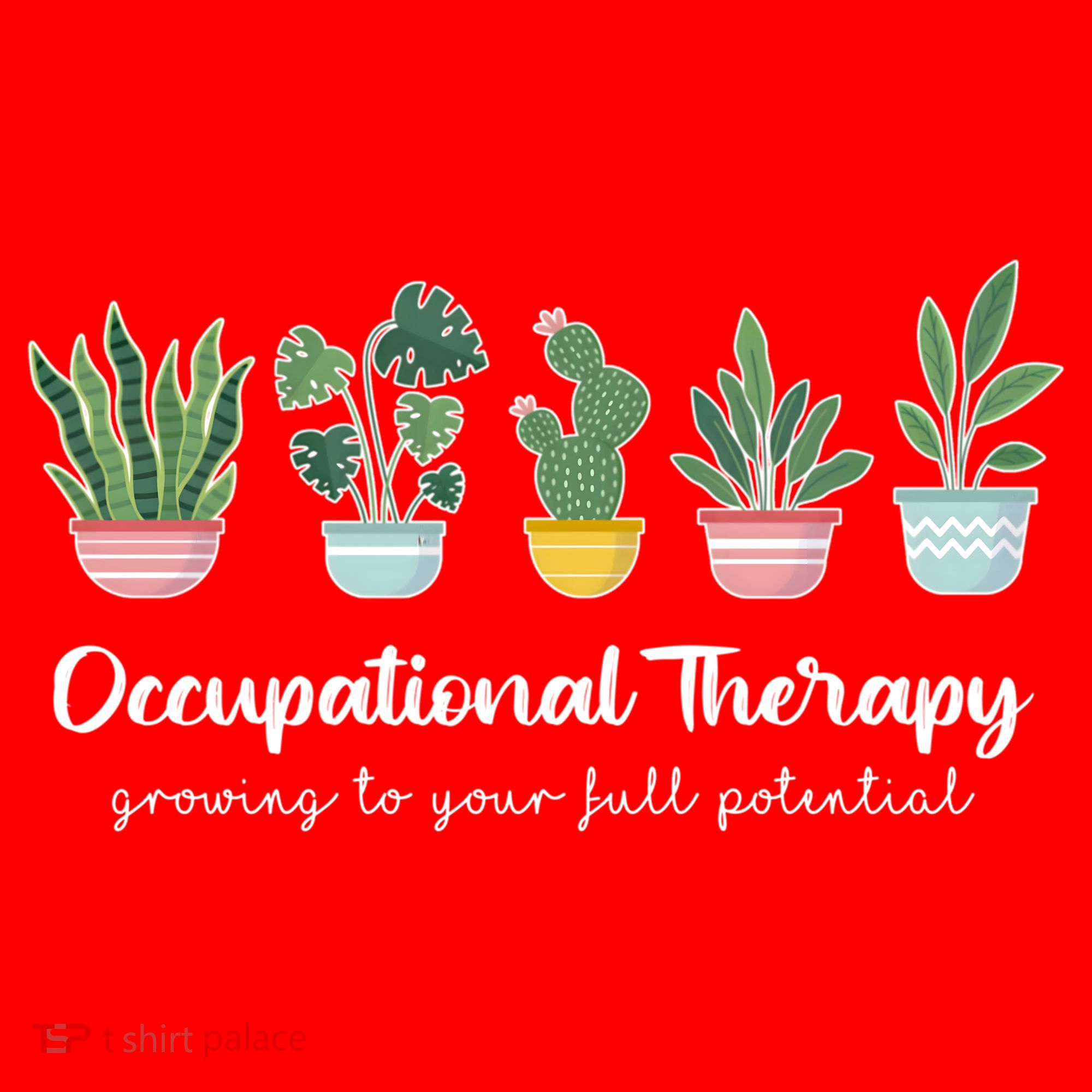 Occupational Therapy Pediatric Therapist Ot Month Cute Plant Great Gift Santa Hat