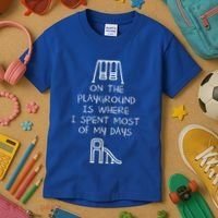 On The Playground Is Where I Spend Most My Days Kids T-Shirt thumb 3