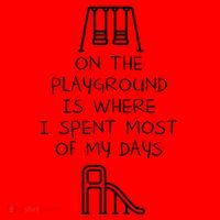 On The Playground Is Where I Spend Most My Days Santa Hat thumb 1